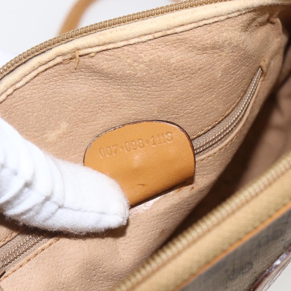 GUCCI Micro GG Supreme Shoulder Bag PVC Beige Gold Auth bs32661