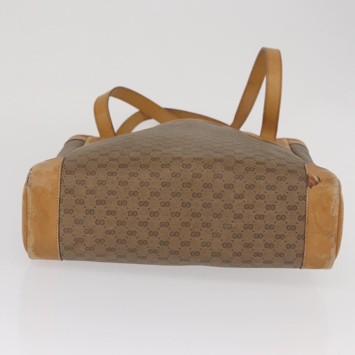 GUCCI GG Supreme Tote Bag PVC Beige Gold 002 37 0035 Auth bs32662