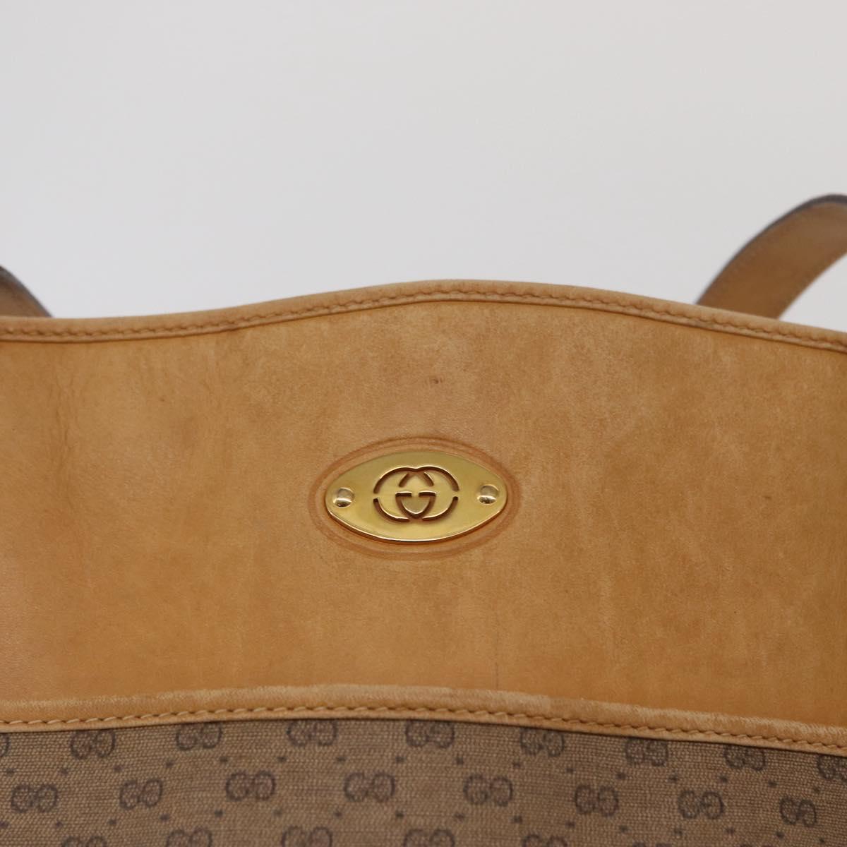 GUCCI GG Supreme Tote Bag PVC Beige Gold 002 37 0035 Auth bs32662