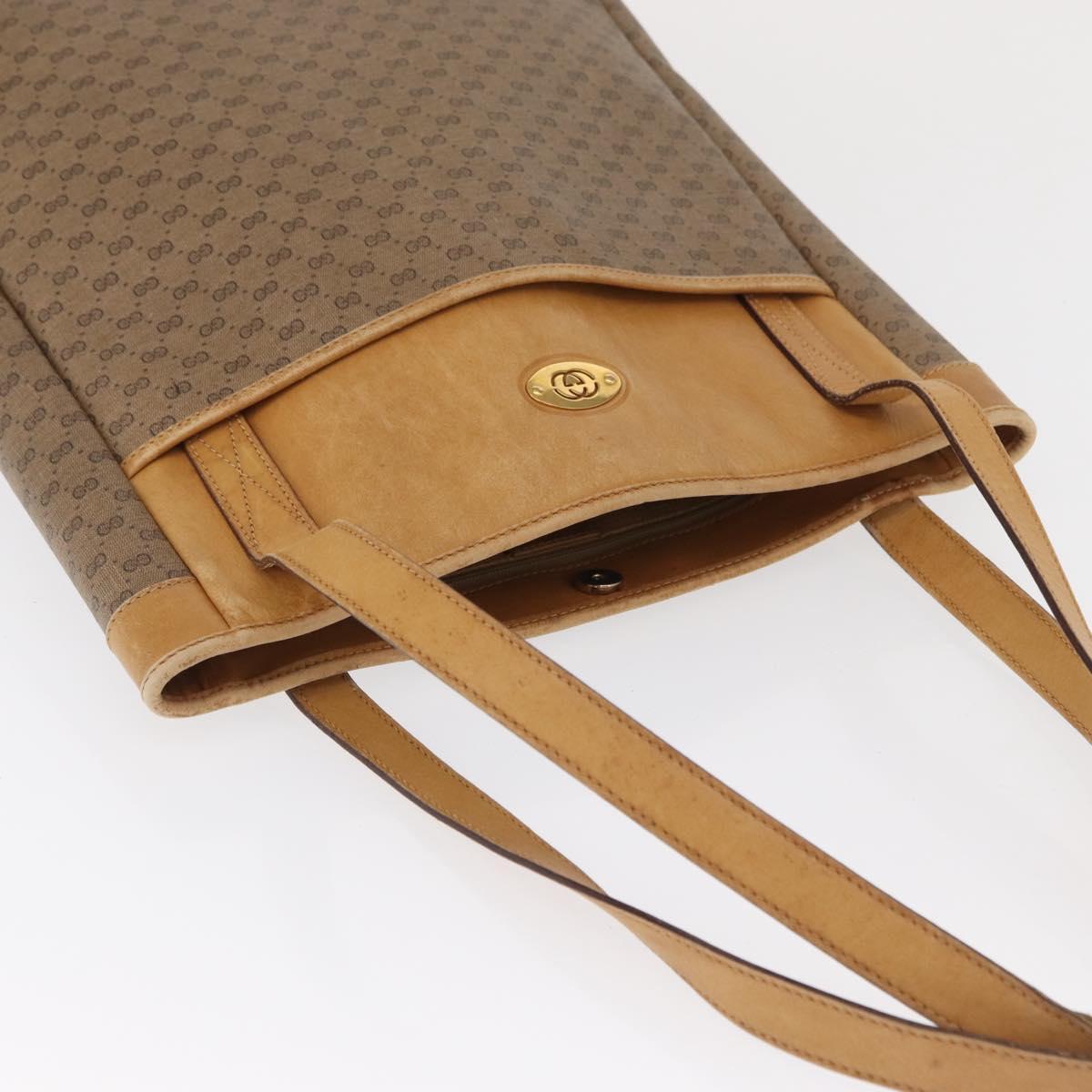 GUCCI GG Supreme Tote Bag PVC Beige Gold 002 37 0035 Auth bs32662