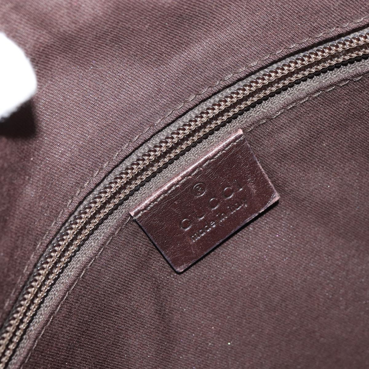 GUCCI GG Canvas Shoulder Bag Beige Silver 145857 Auth bs32664