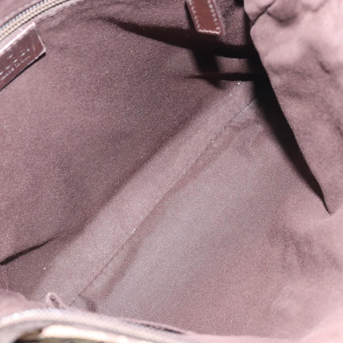 GUCCI GG Canvas Shoulder Bag Beige Silver 145857 Auth bs32664