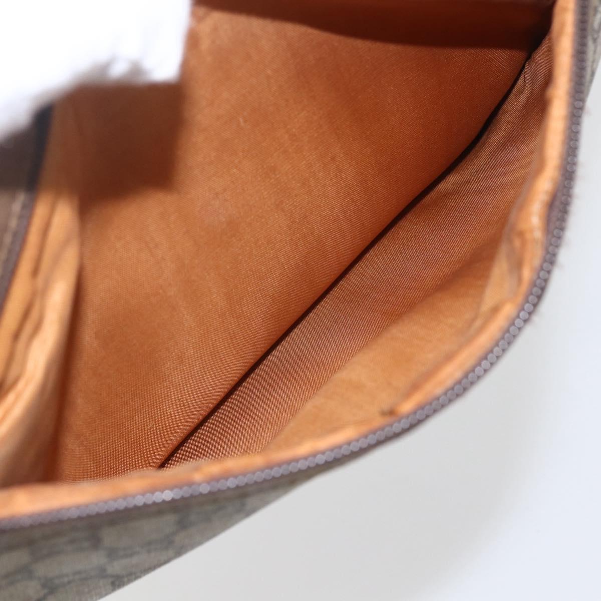 GUCCI GG Plus Supreme Clutch Bag PVC Beige Gold Auth bs32666