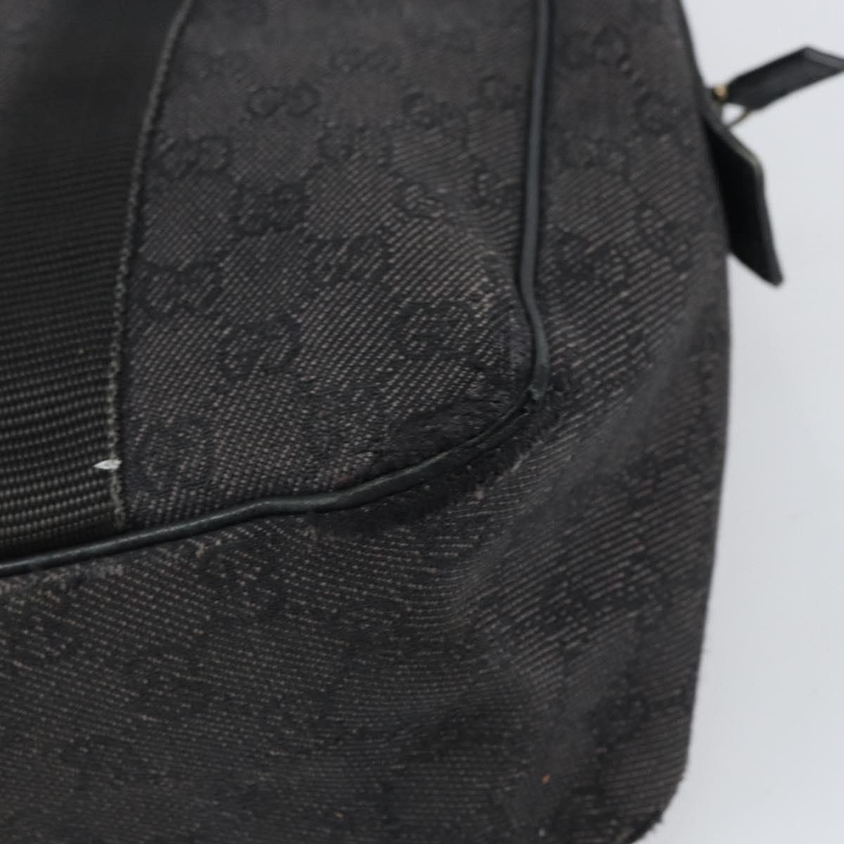 GUCCI GG Canvas Hand Bag Black 282529 Auth bs32670