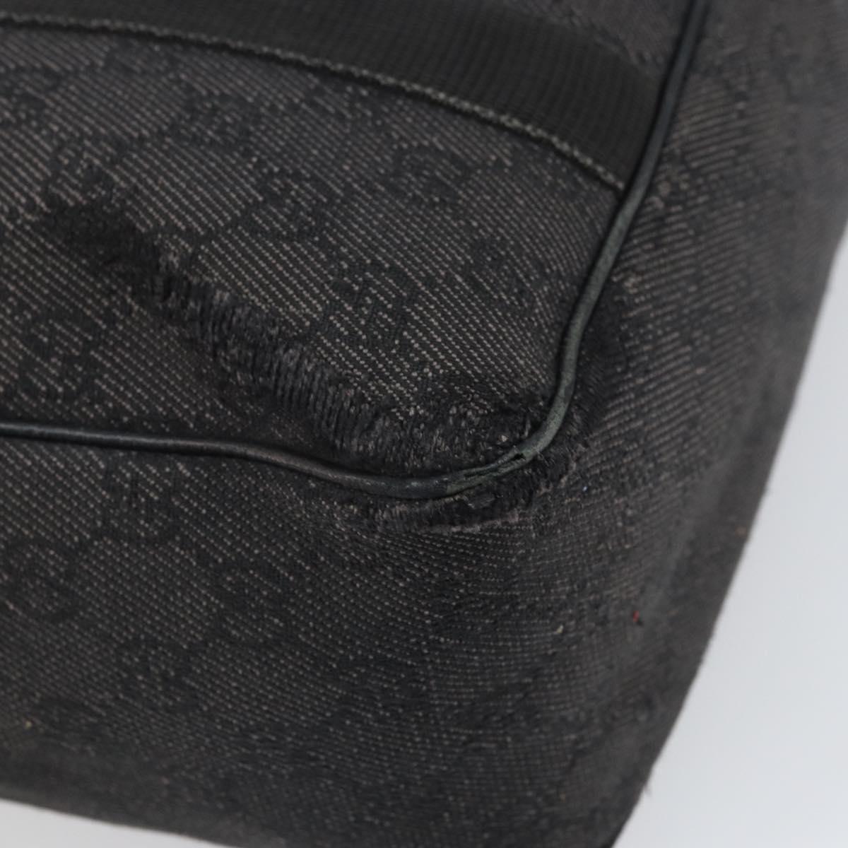 GUCCI GG Canvas Hand Bag Black 282529 Auth bs32670