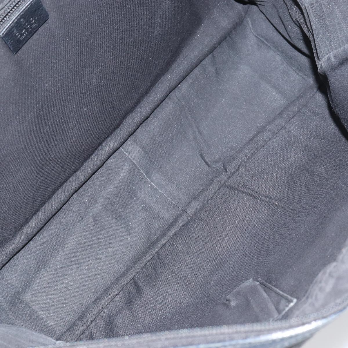 GUCCI GG Canvas Hand Bag Black 282529 Auth bs32670