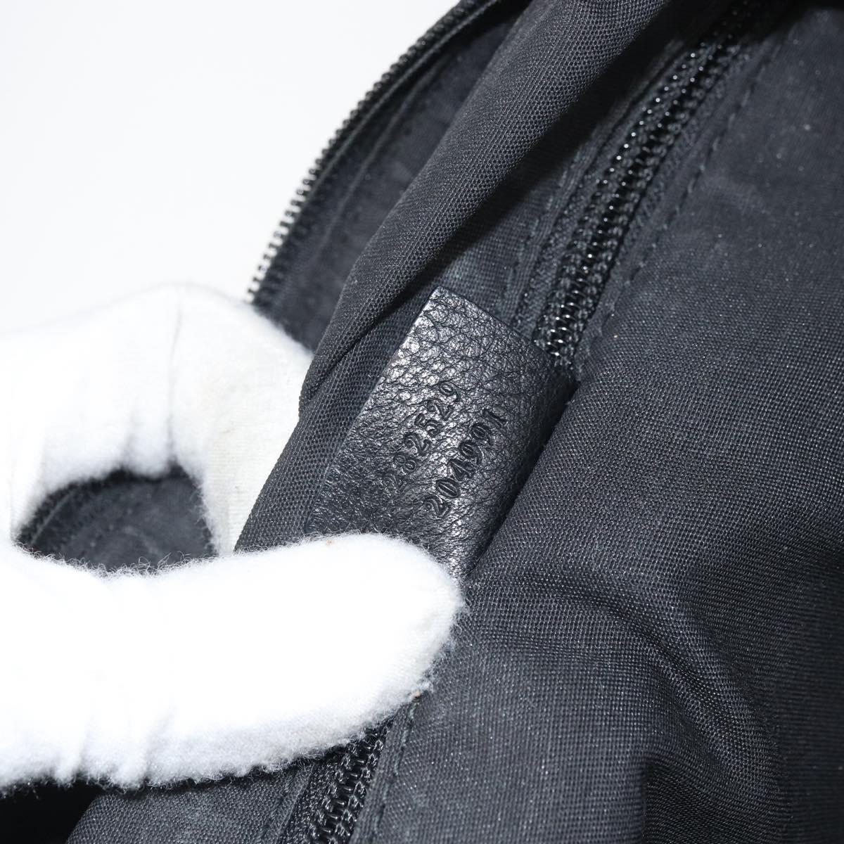 GUCCI GG Canvas Hand Bag Black 282529 Auth bs32670