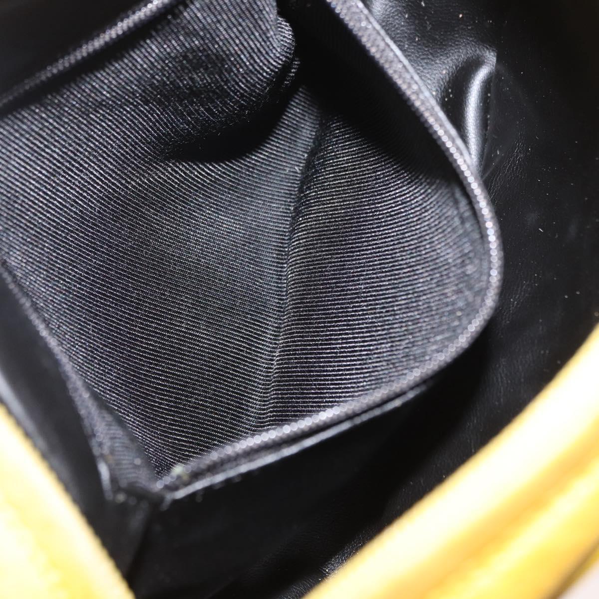BALLY Shoulder Bag Leather Yellow Gold Auth bs32700