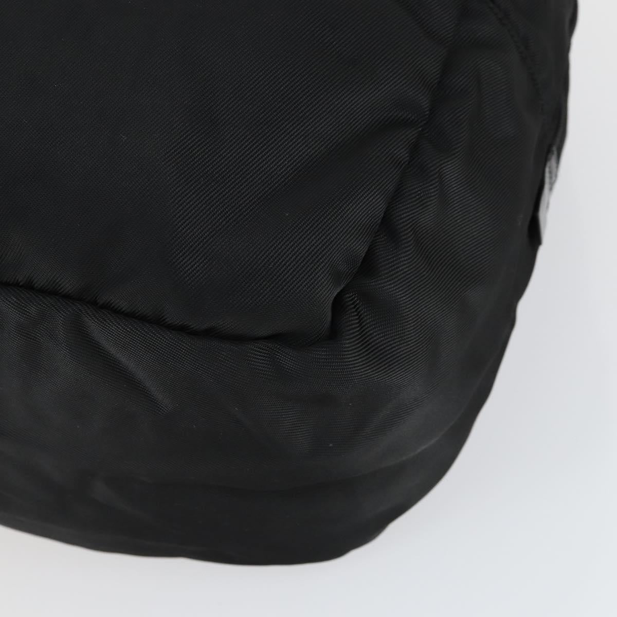 GUCCI Boston Bag Nylon Black Silver 012 0389 Auth bs32709