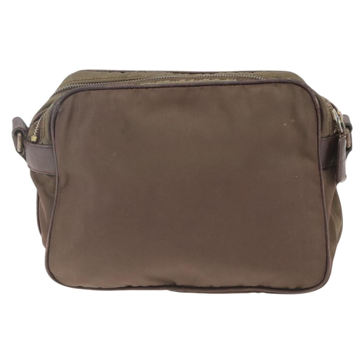 PRADA Shoulder Bag Nylon Brown Auth bs32715