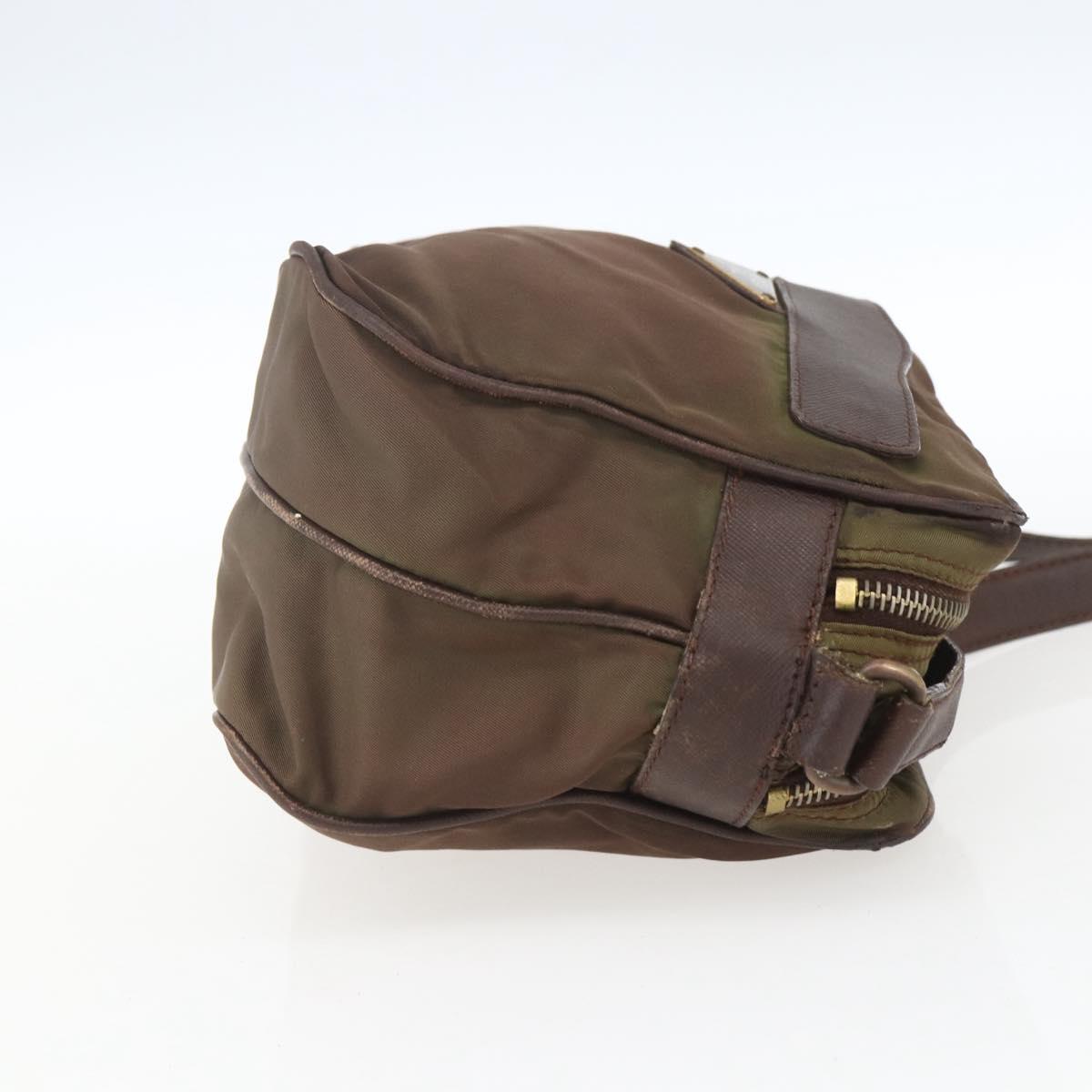 PRADA Shoulder Bag Nylon Brown Auth bs32715