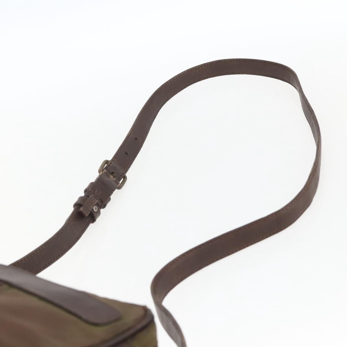 PRADA Shoulder Bag Nylon Brown Auth bs32715