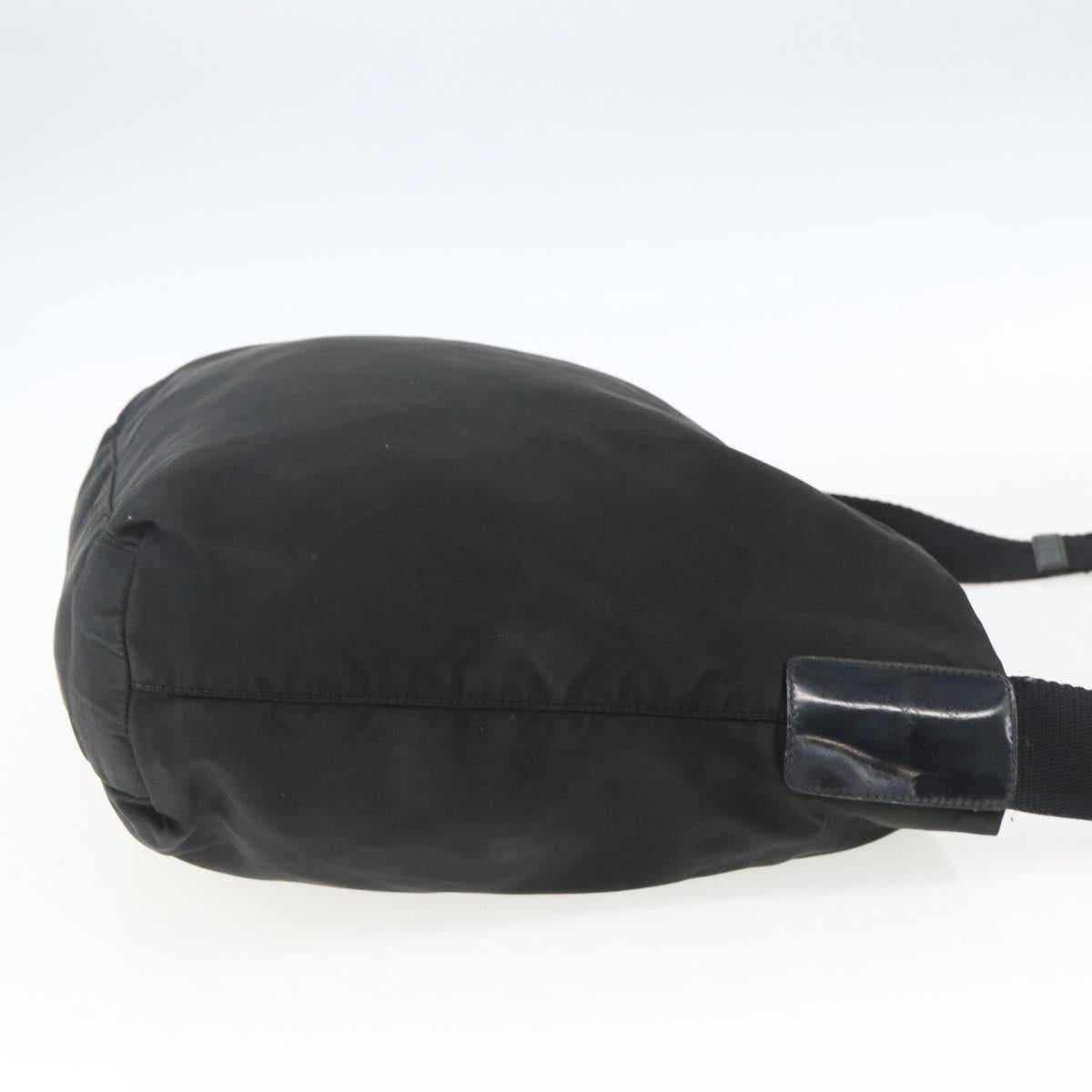 PRADA Shoulder Bag Nylon Black Silver Auth bs32716