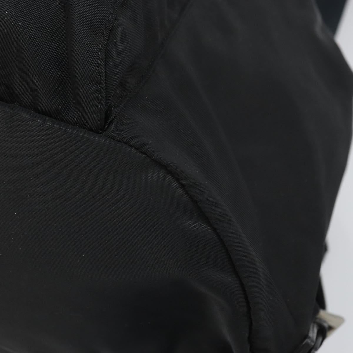 PRADA Backpack Nylon Black Silver Auth bs32721