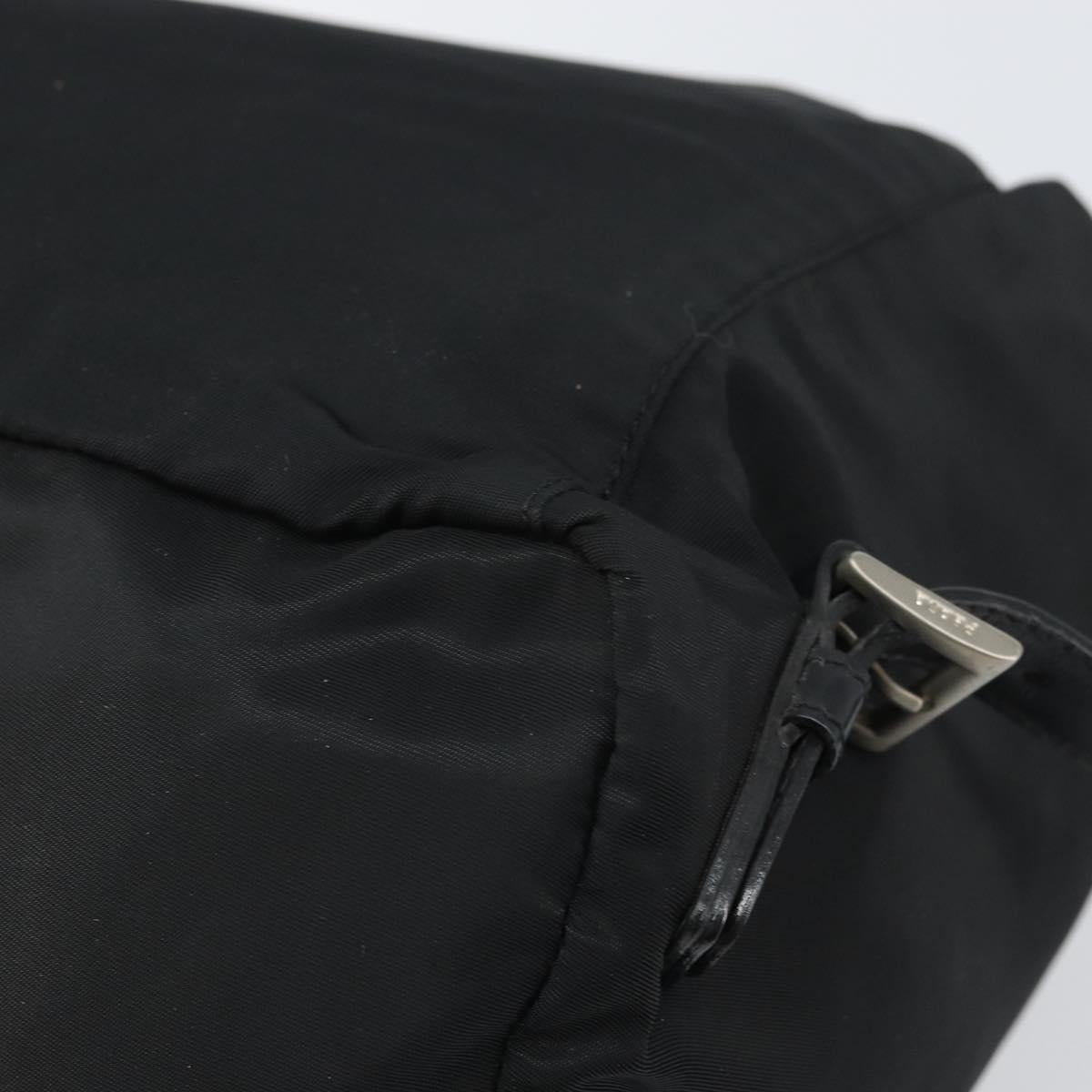 PRADA Backpack Nylon Black Silver Auth bs32721