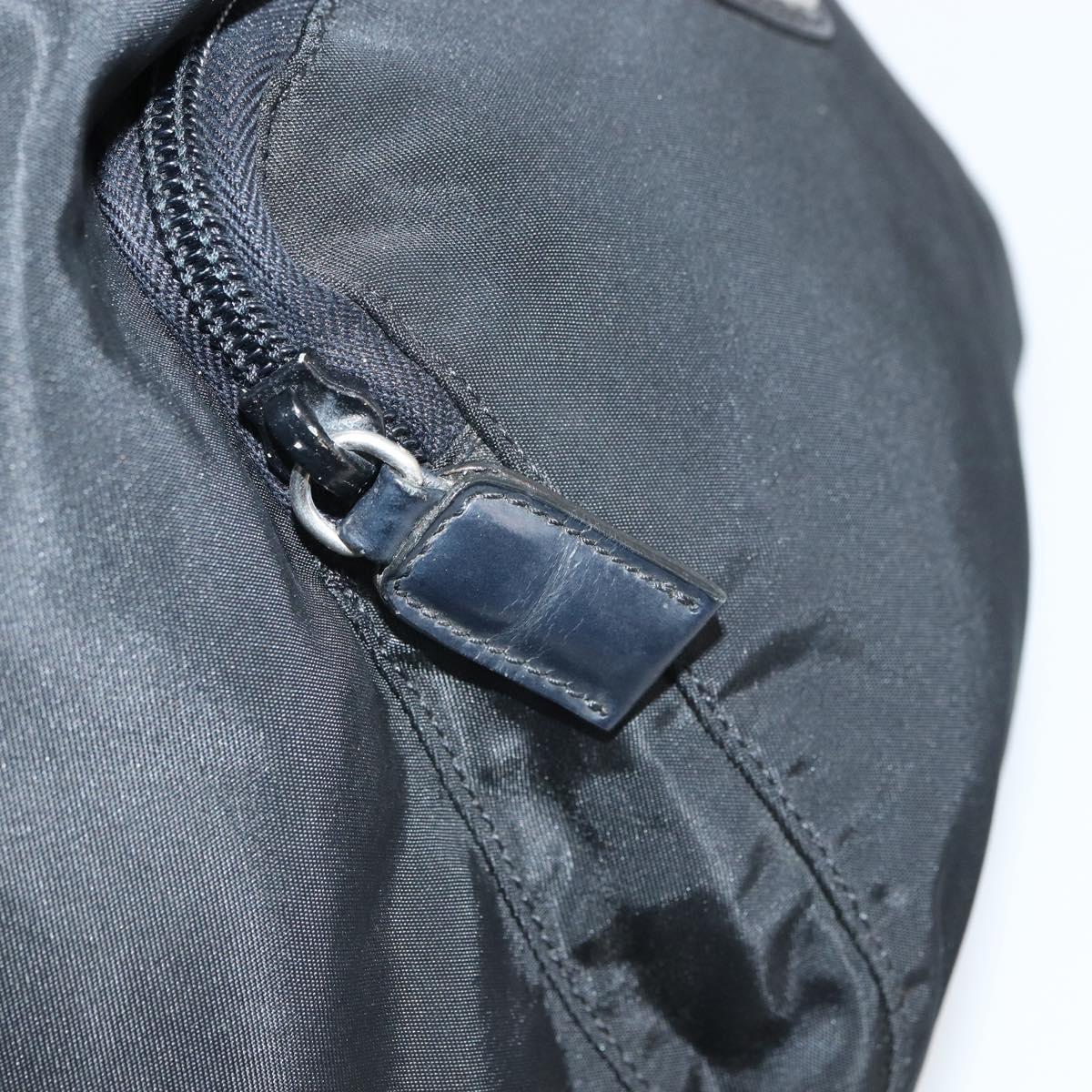 PRADA Backpack Nylon Black Silver Auth bs32721