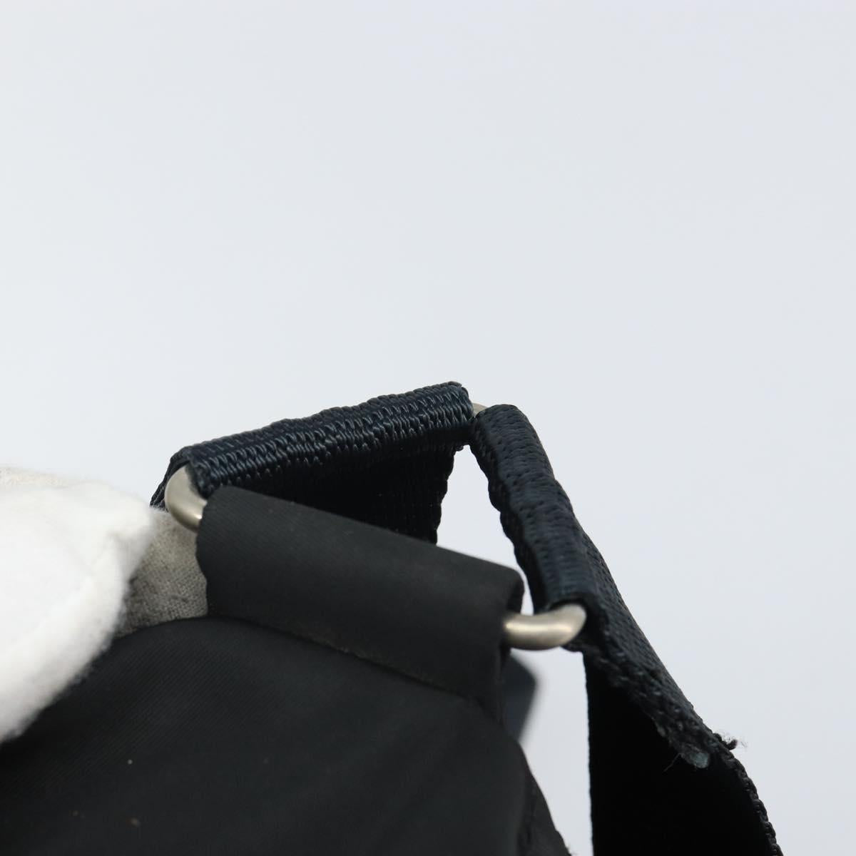 PRADA Backpack Nylon Black Silver Auth bs32721