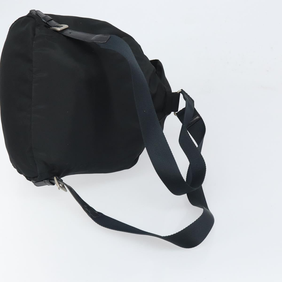 PRADA Backpack Nylon Black Silver Auth bs32721