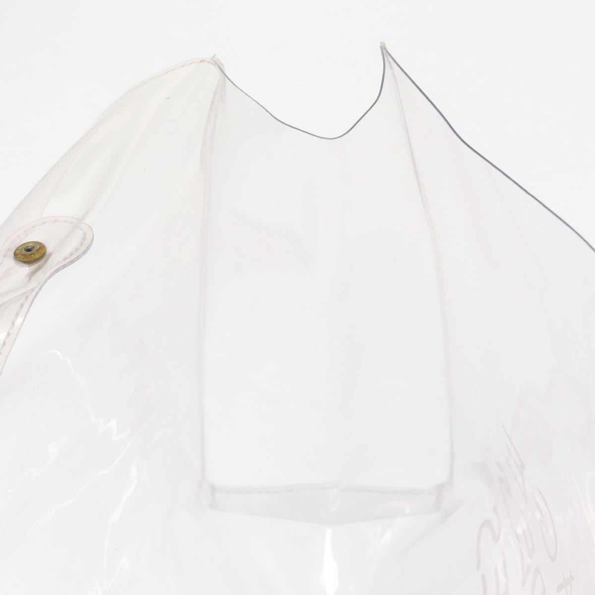 HERMES Vinyl Kelly Hand Bag Vinyl Clear Auth bs32737