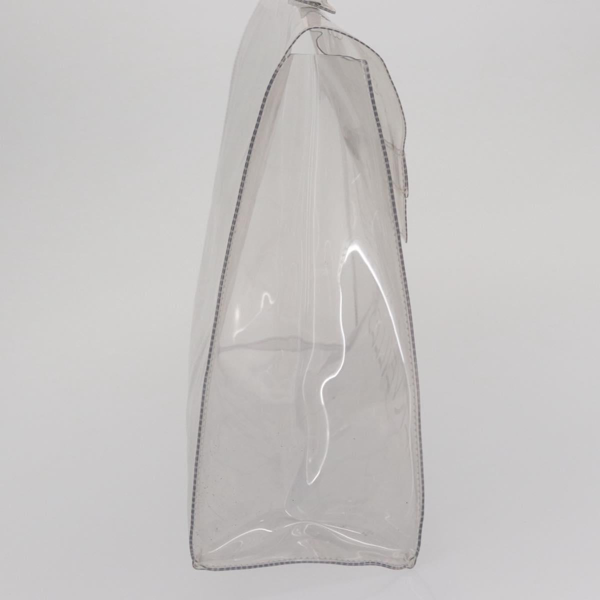 HERMES Vinyl Kelly Hand Bag Vinyl Clear Auth bs32737
