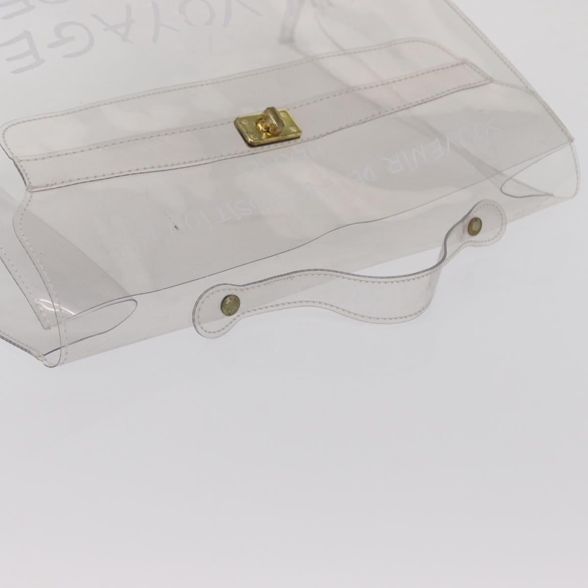 HERMES Vinyl Kelly Hand Bag Vinyl Clear Auth bs32737