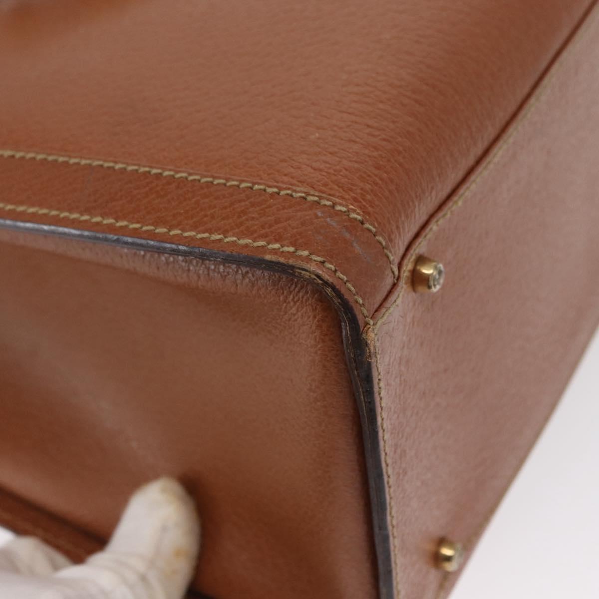 GUCCI Bamboo Tote Bag Leather Brown Gold 002 2853 0260 0 Auth bs32738