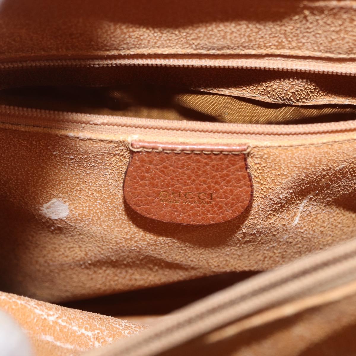 GUCCI Bamboo Tote Bag Leather Brown Gold 002 2853 0260 0 Auth bs32738
