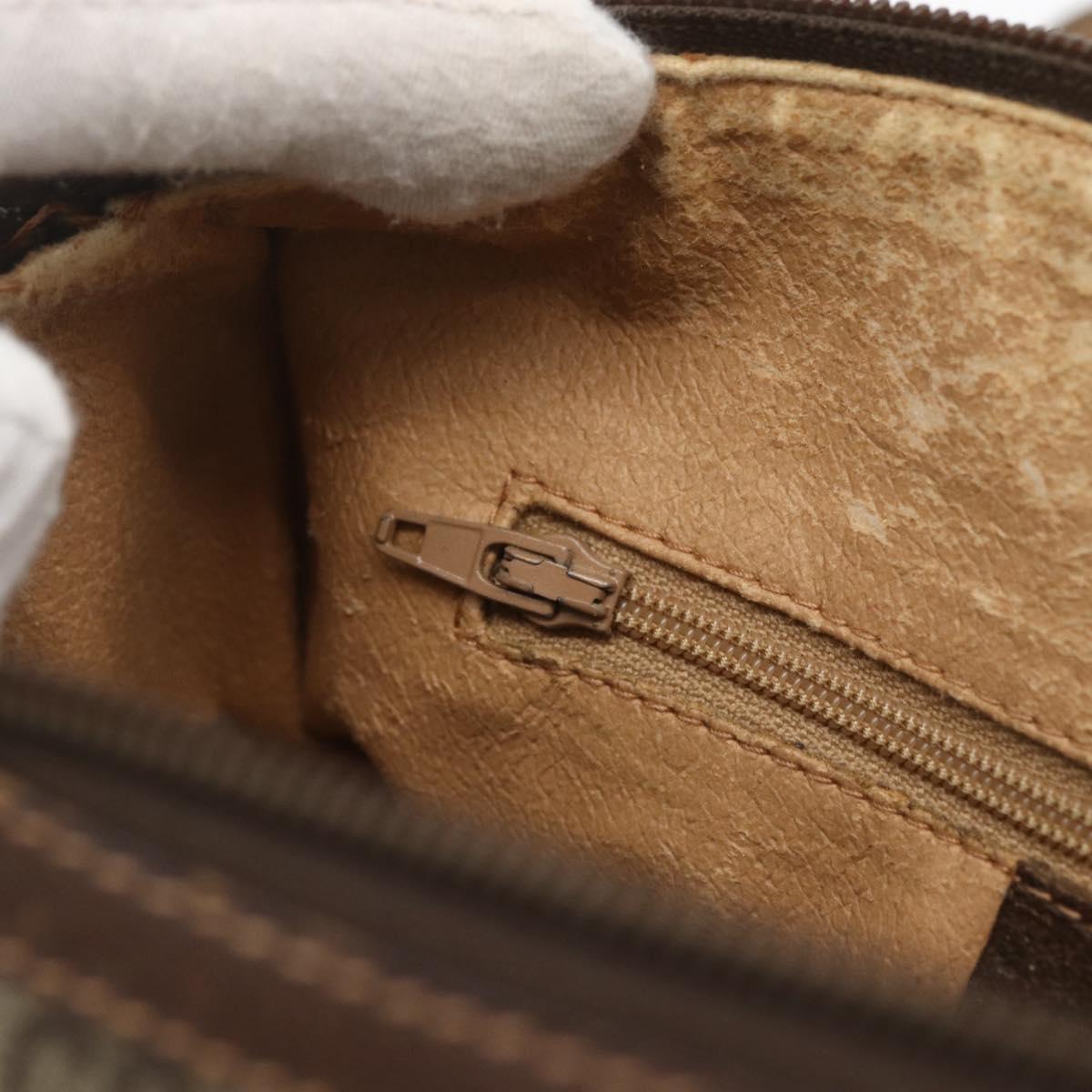 GUCCI GG Supreme Web Sherry Line Bag PVC Beige Gold 89 02 032 Auth bs32739