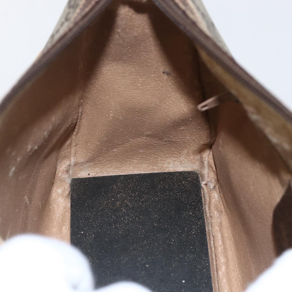 GUCCI GG Supreme Web Sherry Line Bag PVC Beige Gold 89 02 032 Auth bs32739