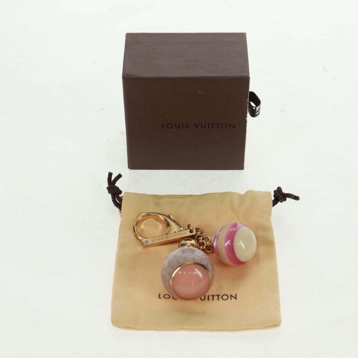 LOUIS VUITTON Monogram Mini Lin Bijoux Sac Charm Pink M65643 LV Auth bs32742V