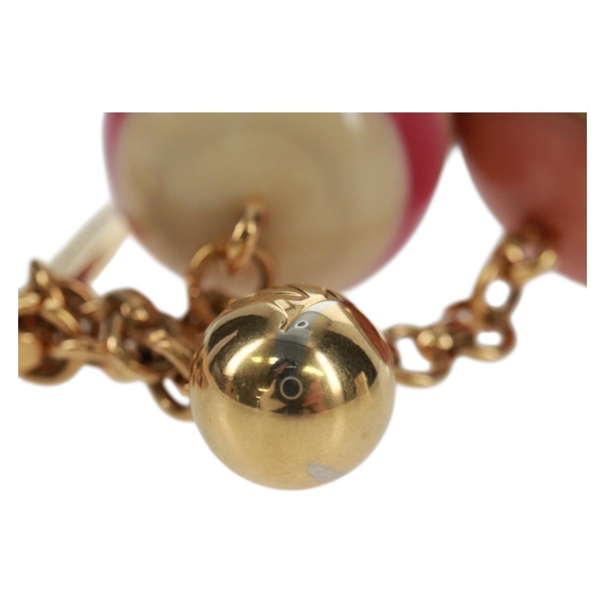 LOUIS VUITTON Monogram Mini Lin Bijoux Sac Charm Pink M65643 LV Auth bs32742V