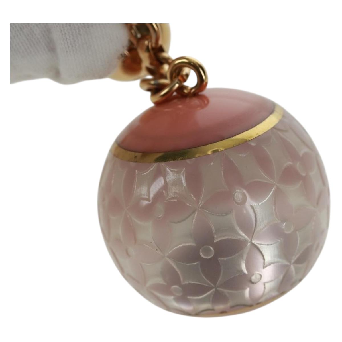 LOUIS VUITTON Monogram Mini Lin Bijoux Sac Charm Pink M65643 LV Auth bs32742V