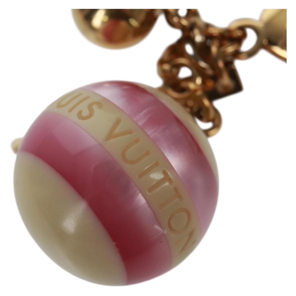 LOUIS VUITTON Monogram Mini Lin Bijoux Sac Charm Pink M65643 LV Auth bs32742V