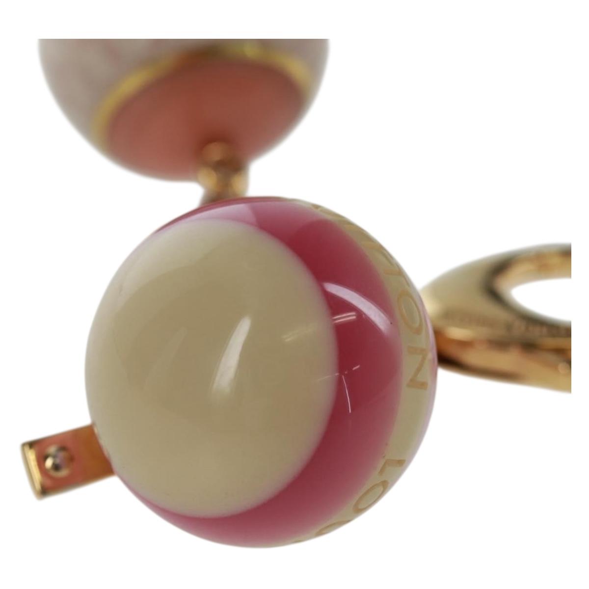 LOUIS VUITTON Monogram Mini Lin Bijoux Sac Charm Pink M65643 LV Auth bs32742V