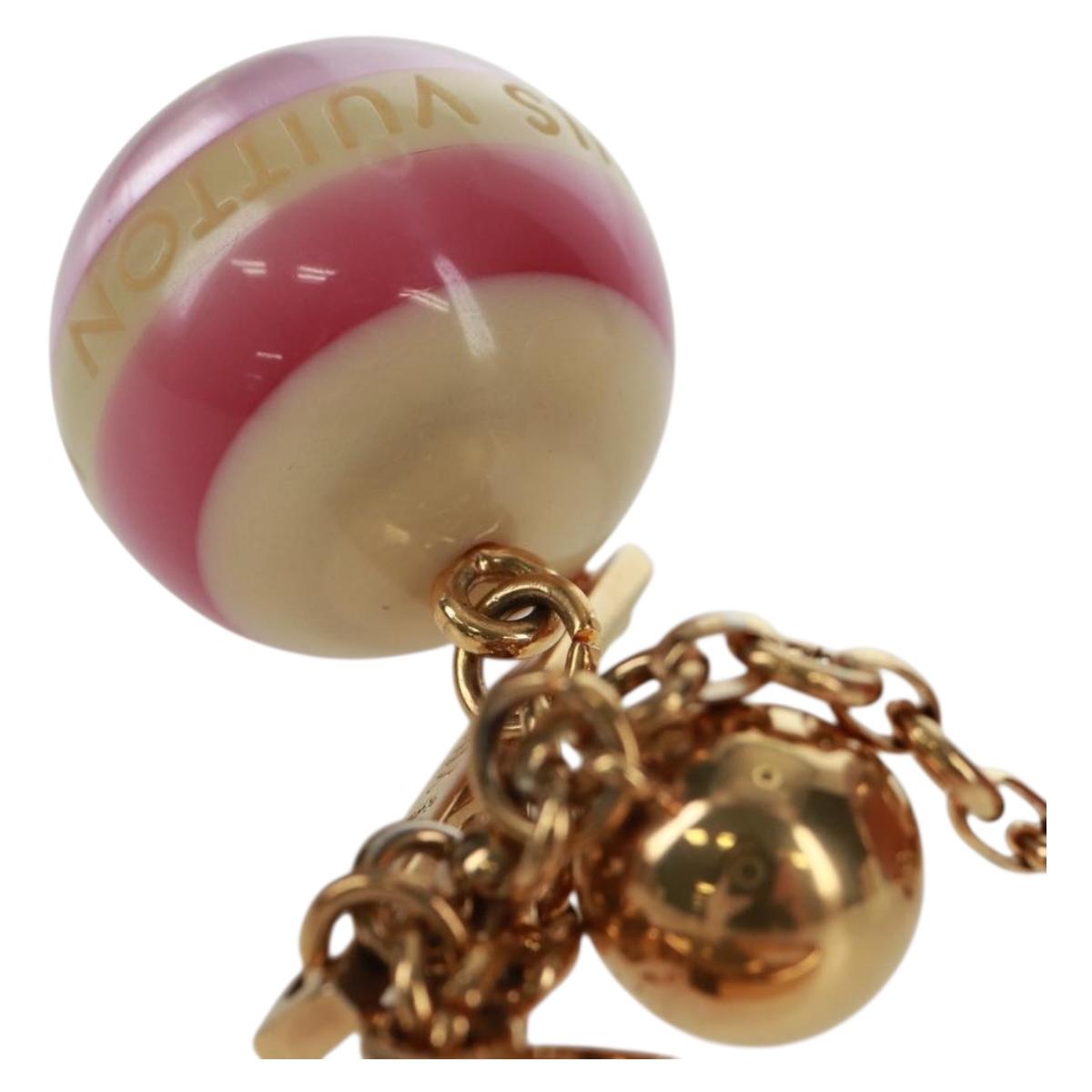 LOUIS VUITTON Monogram Mini Lin Bijoux Sac Charm Pink M65643 LV Auth bs32742V