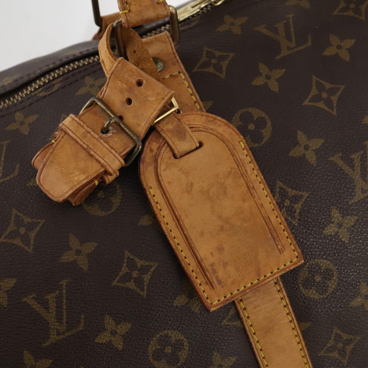 LOUIS VUITTON Monogram Keepall 55 Boston Bag M41424 LV Auth bs32746