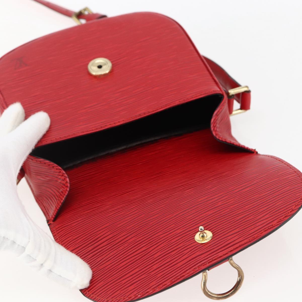 LOUIS VUITTON Epi Saint Cloud PM Shoulder Bag Red M52217 LV Auth bs32747