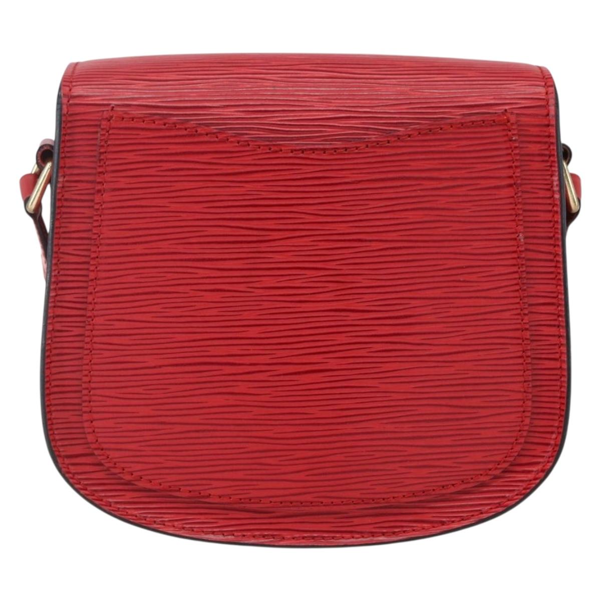 LOUIS VUITTON Epi Saint Cloud PM Shoulder Bag Red M52217 LV Auth bs32747