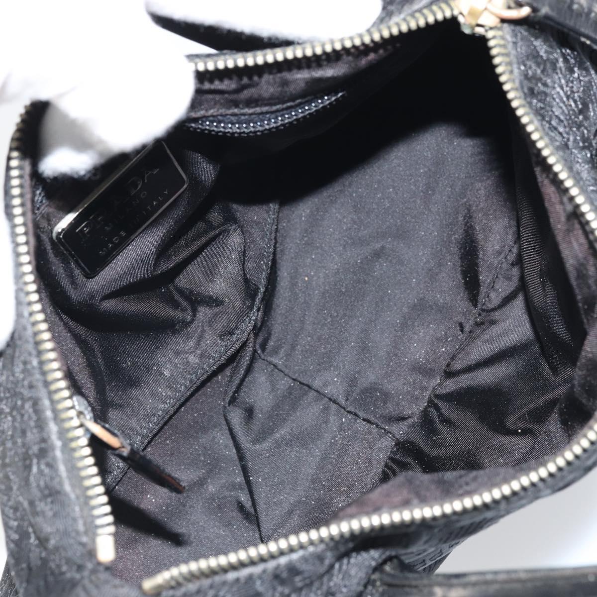 PRADA Hand Bag Nylon Black Auth bs32763
