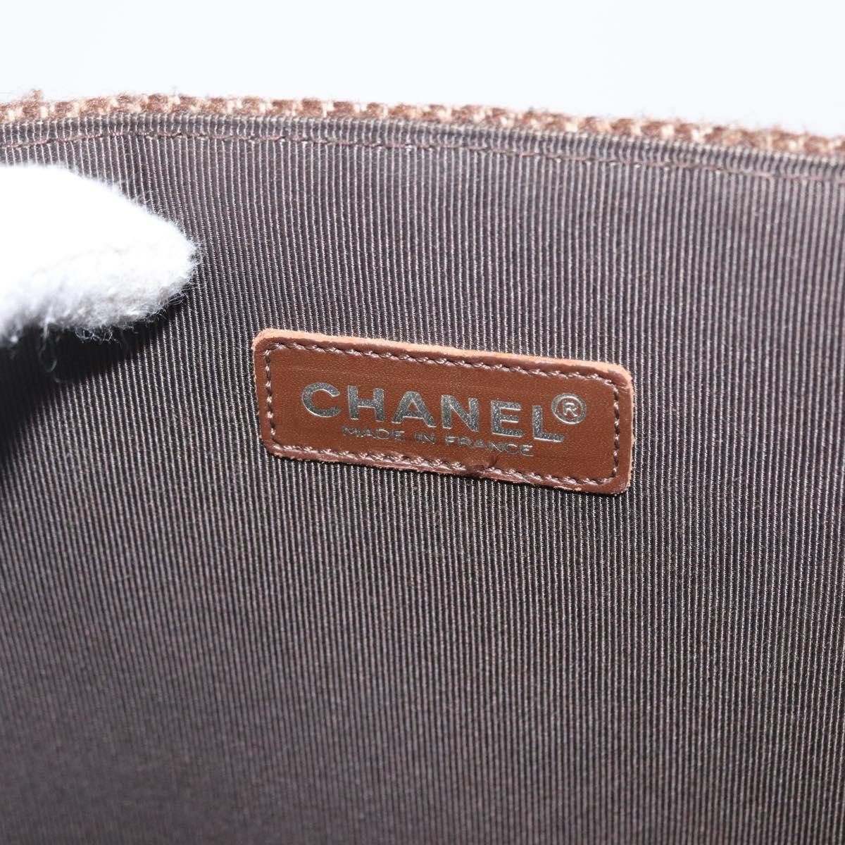 CHANEL Tote Bag Mouton Brown CC Auth bs32769