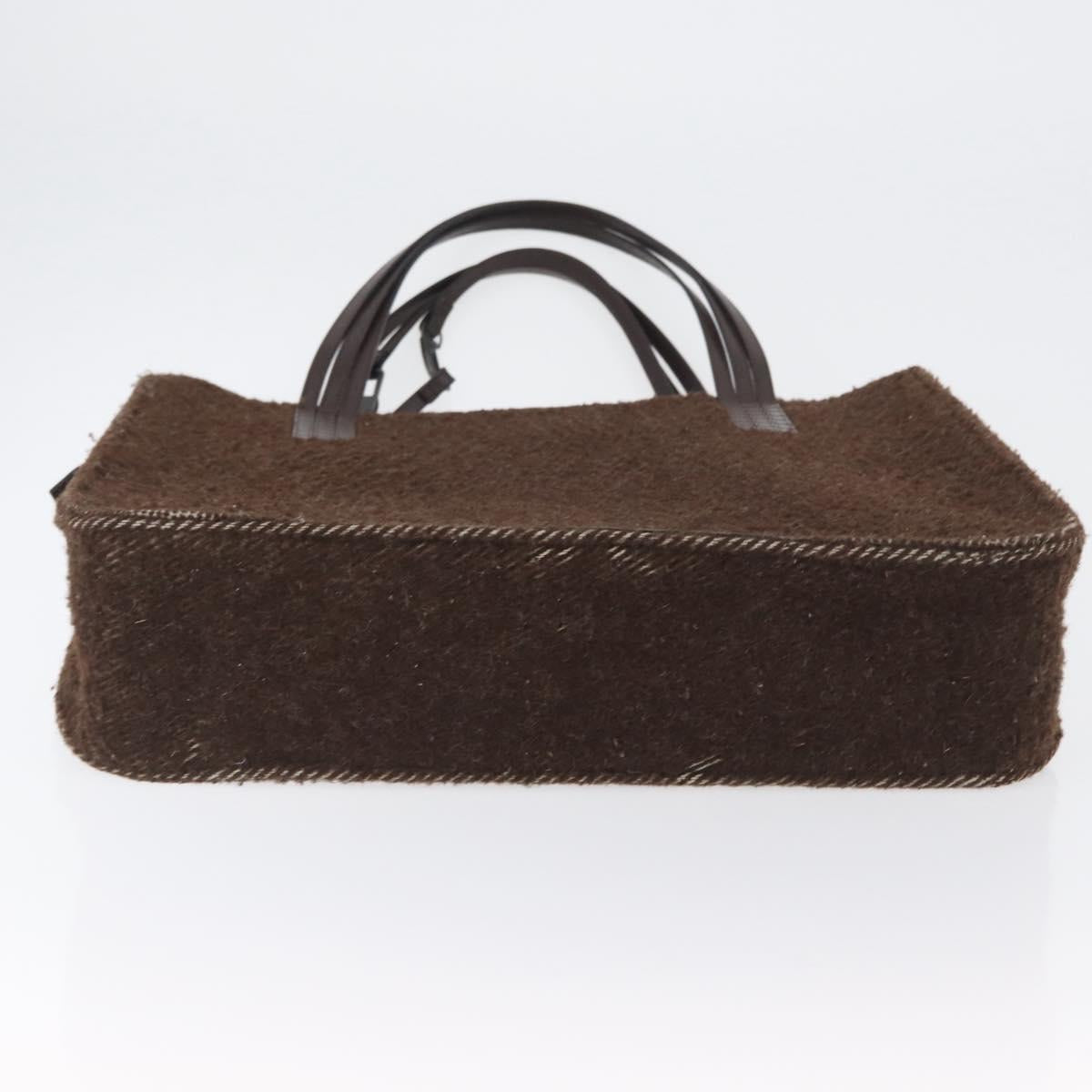 CHANEL Tote Bag Mouton Brown CC Auth bs32769