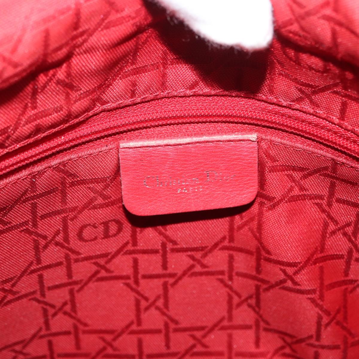 Christian Dior Canage Hand Bag Nylon Black Silver Auth bs32773