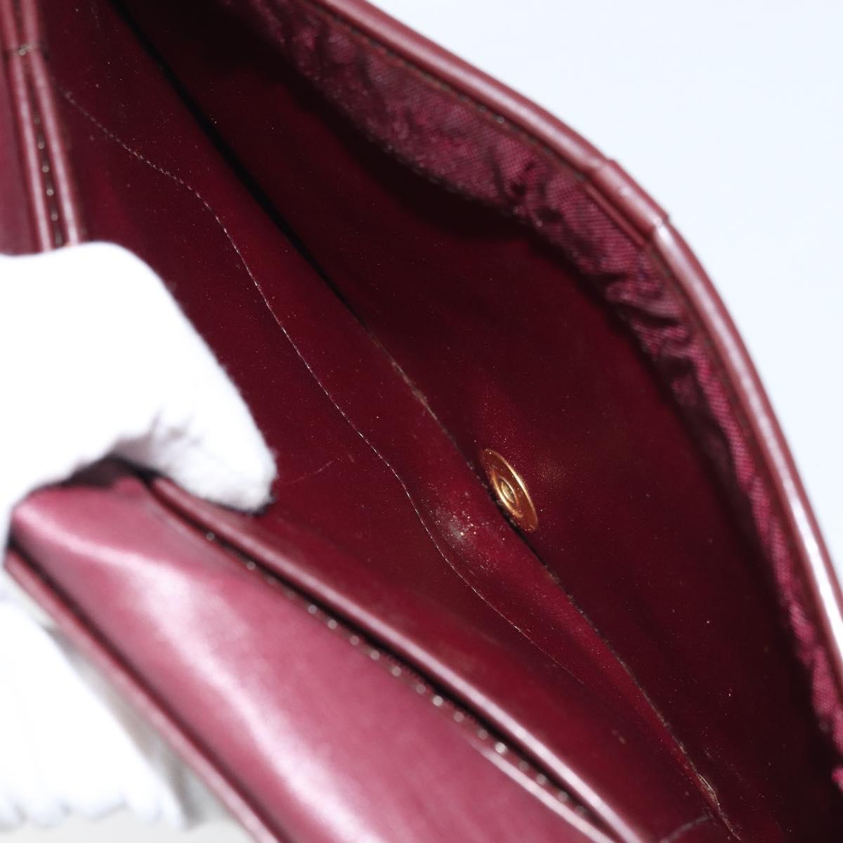Christian Dior Pouch Canvas Red Gold Auth bs32775