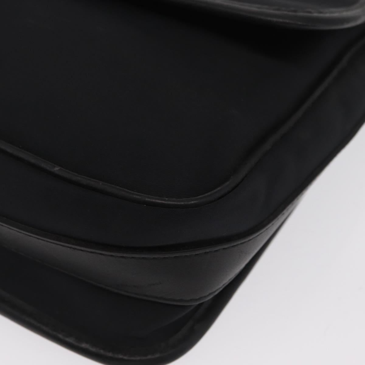 BURBERRY Shoulder Bag Nylon Black Silver Auth bs32780