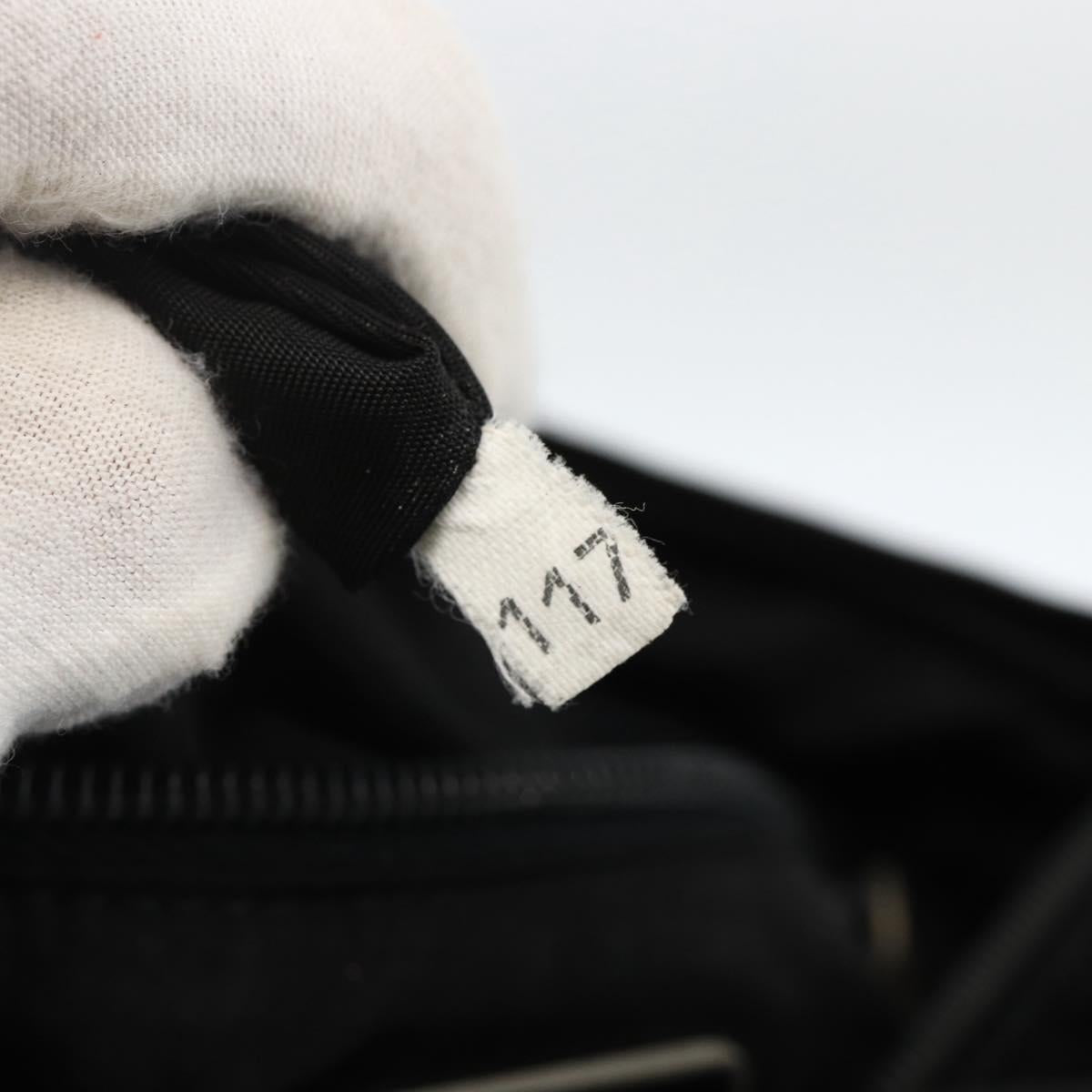 PRADA Shoulder Bag Nylon Black Silver Auth bs32787