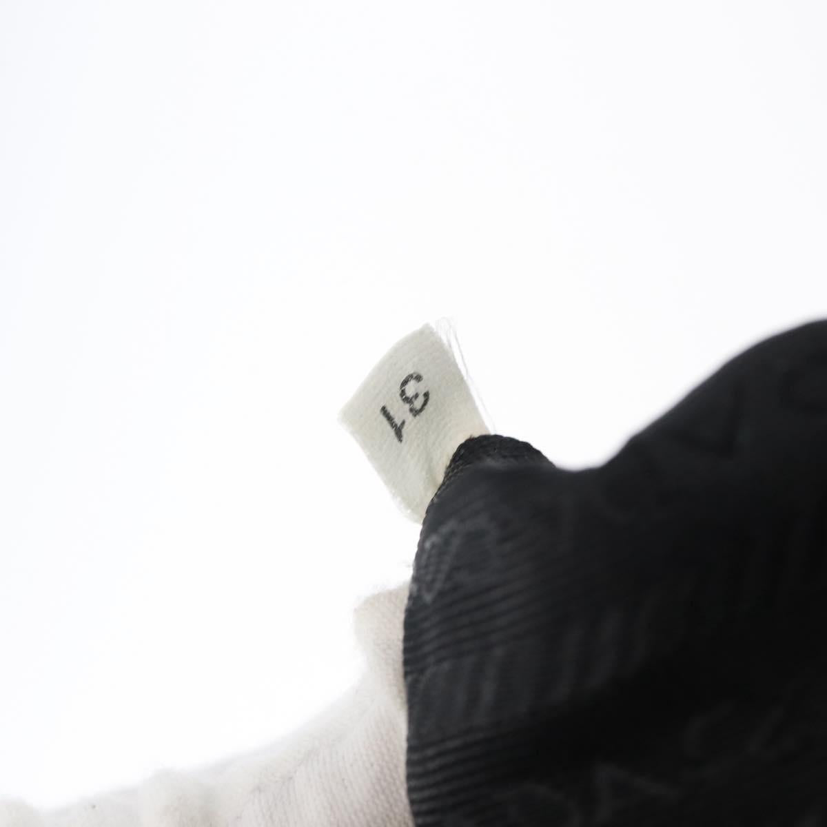 PRADA Tote Bag Nylon Black Silver Auth bs32790