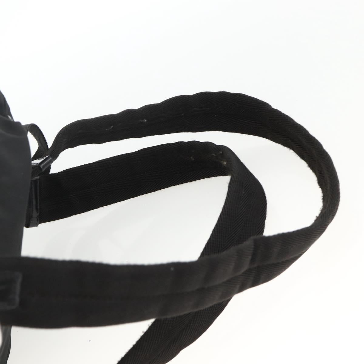 PRADA Backpack Nylon Black Silver Auth bs32793
