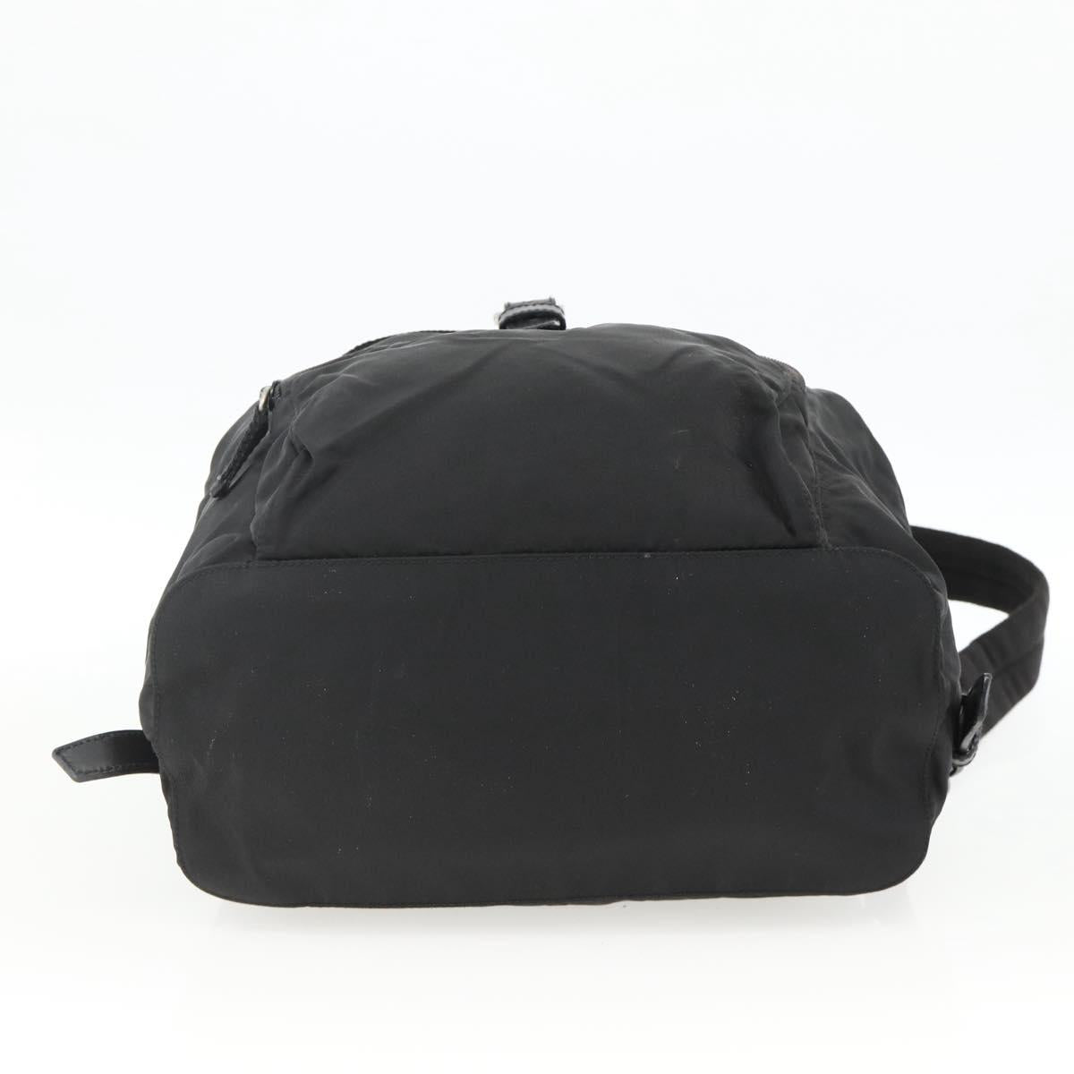 PRADA Backpack Nylon Black Silver Auth bs32793