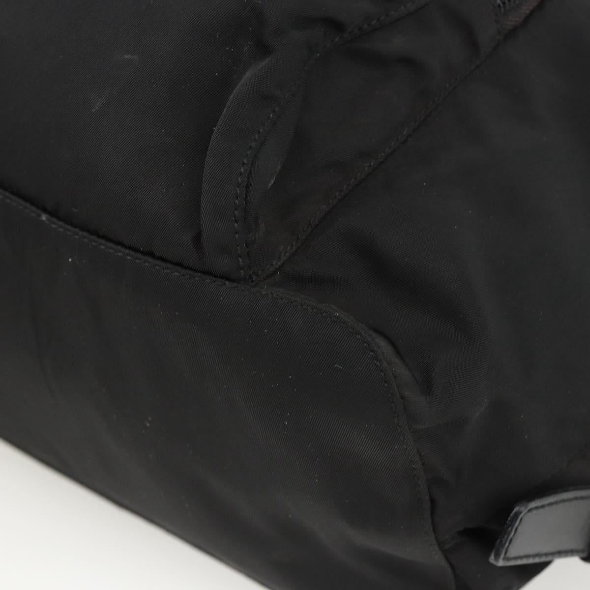 PRADA Backpack Nylon Black Silver Auth bs32793