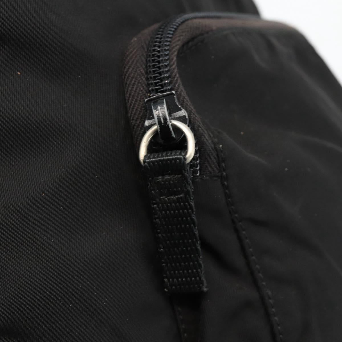 PRADA Backpack Nylon Black Silver Auth bs32793